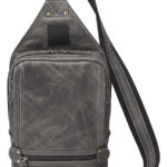 155862 Gun Tote'n Mamas/Kingport GTMCZY108GREY Sling Backpack Gray Leather Includes Standard Holster