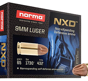 Norma Ammunition 611140020 Self Defense NXD 9mm Luger 65 gr Injection Molded Copper Projectile 20 Per Box/ 10 Case