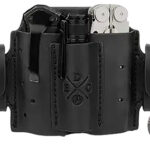 156297 1791 Gunleather MNASMFBLKA EDC Mini Action Snap OWB Black Leather Belt Loop Ambidextrous