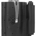 156307 1791 Gunleather ACDUOBLKA EDC Action Clip Duo OWB Black Leather Belt Clip Ambidextrous