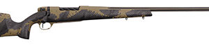 Weatherby Mark V Apex .30-378 Weatherby Magnum FDE cerakote fluted barrel with exposed carbon fiber stock