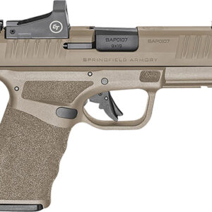 Springfield Armory Hellcat Pro 9mm FDE with Crimson Trace CT-1500 red dot and two 15-round magazines