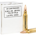 157104 PPU PPRM556B Metric Rifle 5.56x45mm NATO 55 gr Full Metal Jacket Boat Tail 1000 Per Box/ 1 Case