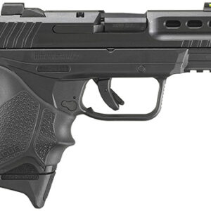 Ruger 3854 Security-380 *MA Compliant 380 ACP 10+1 (3) 3.42" Black Oxide Barrel, Black Serrated Steel Slide, Black Polymer Frame w/Accessory Rail, Hogue Grip