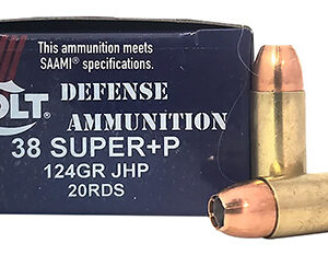 DoubleTap Ammunition 38SU124CT Doubletap Defense 38 Super +P 124 gr Jacket Hollow Point 20 Per Box/ 10 Case