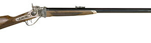 Cimarron AS200 1874 Rifle From Down Under II 45-70 Gov 1rd 34" Blued Octagon Barrel, Color Case Hardened Rec, Walnut Furniture, Folding Leaf Sight, Double Set Trigger