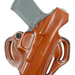 159205 DeSantis Gunhide 001TA0XZ0 Thumb Break Scabbard OWB Tan Leather Belt Slide Fits Springfield Echelon Right Hand