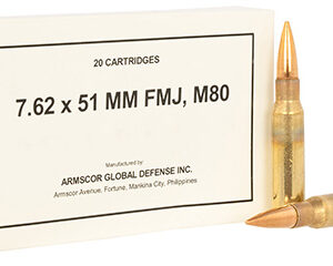 Armscor 50319 Rifle M80 7.62x51mm NATO 147 gr Full Metal Jacket 20 Per Box/ 10 Case