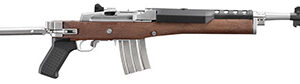 Ruger Mini-14 5.56 NATO tactical rifle stainless barrel walnut side-folding stock 18.5 in