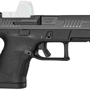 CZ-USA 01568 P-10 S  Sub-Compact Frame 9mm Luger 10+1 3.50" Black Steel Barrel, Black Nitride Optic Ready/Serrated Steel Slide, Black Polymer Frame w/Picatinny Rail