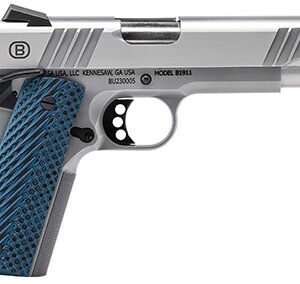 Bersa B19117050SMBL B1911  45 ACP 8+1 Stainless Steel Frame w/Beavertail