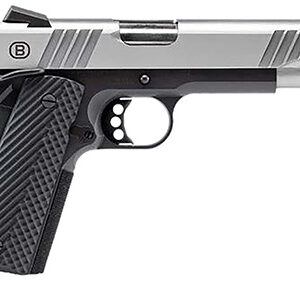 BERSA B1911 .45 ACP 5 inch stainless and black pistol with VZ G10 grips and night sights