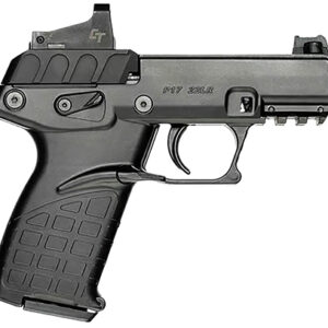 Kel-Tec P17BBLKRD P17  Compact Frame 22 LR 16+1 3.80" Black Steel Threaded Barrel, Black Serrated Slide, Black Polymer Frame w/Picatinny Rail, Crimson Trace Red Dot & Holster