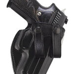 17564 1 Galco SUM226B Summer Comfort IWB Black Leather Compatible w/ Glock 19X/19 Gen1-5/23 Gen2-5 Belt Loop Mount Right Hand