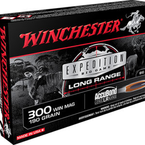 Winchester Ammo S300LR Expedition Big Game Long Range 300 Win Mag 190 gr Nosler AccuBond Long Range 20 Per Box/ 10 Case