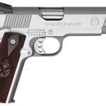 24317 Springfield Armory PX9151LCA 1911 Loaded *CA Compliant 45 ACP 7+1 5" Stainless Match Grade Barrel, Serrated Slide & Frame w/Beavertail, Crossed Cannon Cocobolo Grip