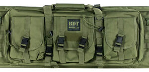 Bulldog BDT6043G BDT Tactical Double 43" Green Nylon, 3 Accessory Pockets, Deluxe Padded Backstraps Lockable Zippers, Padded Internal Divider