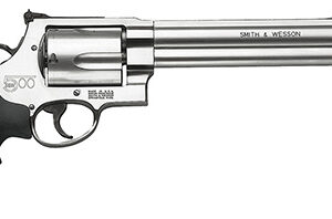 Smith & Wesson 163500 Model 500  500 S&W Mag Stainless Steel 8.38" Barrel & 5rd Cylinder, Satin  Stainless Steel X-Frame, Fixed Compensator, Internal Lock