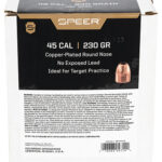 27039 Speer 4714 Handgun 45 Cal .454 230 gr Round Nose 500 Per Box/ 3 Case