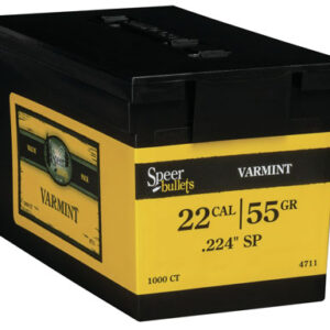 Speer Bullets 4711 Varmint Rifle 22 Caliber .224 55 GR Soft Point Value Pack 1000 Box