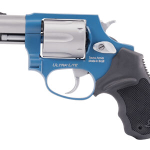 Taurus 856 .38 Special revolver, 2-inch barrel, Sky Blue and stainless finish