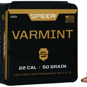 Speer 1029 Varmint  22 Cal .224 50 gr Jacketed Soft Point 100 Per Box/ 5 Case