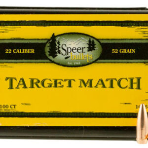 Speer Bullets 1036 Rifle Plinking Target Match .224 52 gr Hollow Point Boat Tail