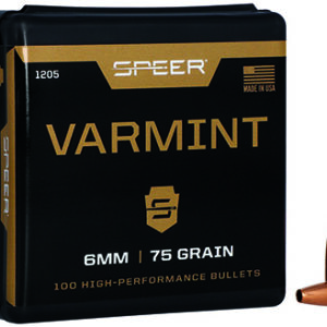 Speer 1205 Varmint  6mm .243 75 gr Jacket Hollow Point 100 Per Box/ 5 Case