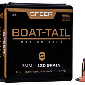 Speer 1624 Boat-Tail  7mm .284 130 gr Jacketed Soft Point Boat Tail 100 Per Box/ 5 Case