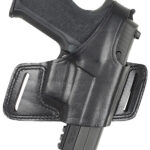 29342 Bianchi 15718 Black Widow OWB Size 14 Black Leather Belt Slide Fits Glock 17 Fits Glock 19 Fits Glock 22 Right Hand