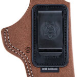 29380 Bianchi 10381 6C IWB Tan Leather Belt Clip Fits 2" Barrels Ruger/Colt/Charter Arms Left Hand