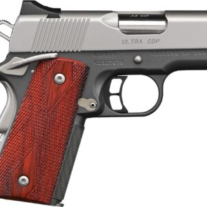 Kimber ULTRA CDP .45 ACP 3-inch compact 1911, black and gray finish, rosewood grips
