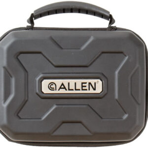 Allen 827 EXO  Handgun Case Black Polymer, Molded Carry Handle, Egg Crate Foam & Lockable Zippers 7" x 5.25"