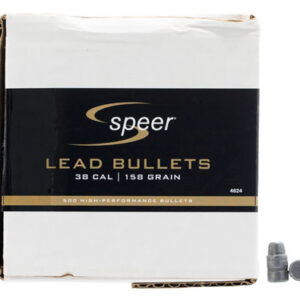Speer 4624 Handgun  38 Cal .358 158 gr Lead Semi Wadcutter 500 Per Box/ 1 Case