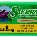 30558 Sierra 1997 MatchKing 7mm .284 197 gr Hollow Point Boat Tail/ 100 Per Box