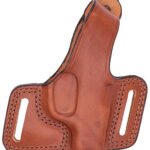 30738 Bianchi 16862 Black Widow OWB Size 15 Tan Leather Belt Slide Compatible w/Glock 20/21/29/30/37.