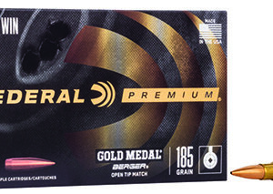 Federal GM308BH185 Premium Gold Medal 308 Win 185 gr Berger Jugernaught Open Tip Match 20 Per Box/ 10 Case