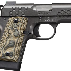 Kimber Micro KHX 9 9mm pistol, black finish, stainless steel frame, fiber optic sights
