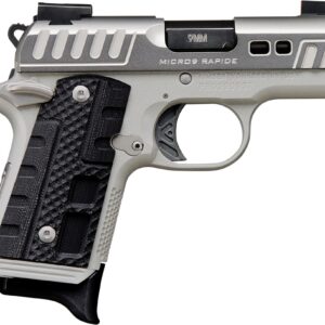 Kimber Micro 9 Rapide 9mm pistol silver slide black G10 grips TruGlo TFX sights