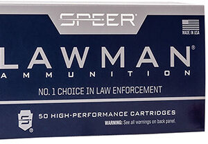 Speer 53979 Lawman  45 GAP 185 gr Total Metal Jacket Flat Nose 50 Per Box/ 20 Case
