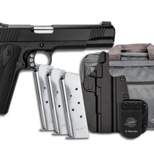 Kimber Custom LW .45 ACP 5in KimPro Black 1911 pistol with three magazines