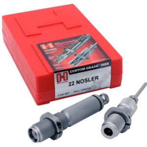 Hornady 546207 Custom Grade Series III 2 Die Set for 22 Nosler Includes Sizing Seater