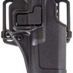 38921 1 Blackhawk 410541BKR Serpa CQC OWB Size 41 Matte Black Polymer Belt Loop/Paddle Fits Ruger SR9/9E Right Hand