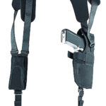 44135 1 Uncle Mike's 83021 Sidekick Vertical Shoulder Holster Shoulder Size 02 Black Cordura Harness Fits Med/Large DA Revolver Fits 3-4" Barrel Right Hand