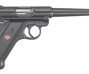 Ruger 40105 Mark IV  22 LR 10+1 6" Satin Stainless Tapered Barrel, Blued Steel Slide & Aluminum Frame Checkered Synthetic Grip