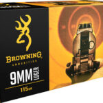 44526 Browning Ammo B191800094 FMJ Value Pack 9mmLuger 115gr Full Metal Jacket 100 Per Box/5 Case