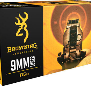 Browning Ammo B191800094 FMJ Value Pack 9mmLuger 115gr Full Metal Jacket 100 Per Box/5 Case