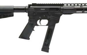 Freedom Ordnance FX9P8 FX-9  9mm Luger 8.25" 33+1 Black Hard Coat Anodized Black Polymer Grip KAK Shockwave Pistol Brace