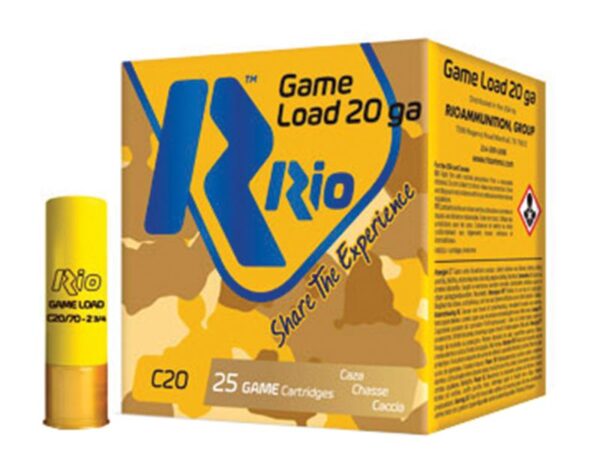 495022 1 Rio Field Low Recoil Shotshells 20 ga 2-3/4" 1oz #7.5 1180 fps 25/ct