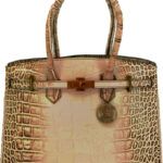 49636 1 CAMELEON S&W CROC HANDBAG